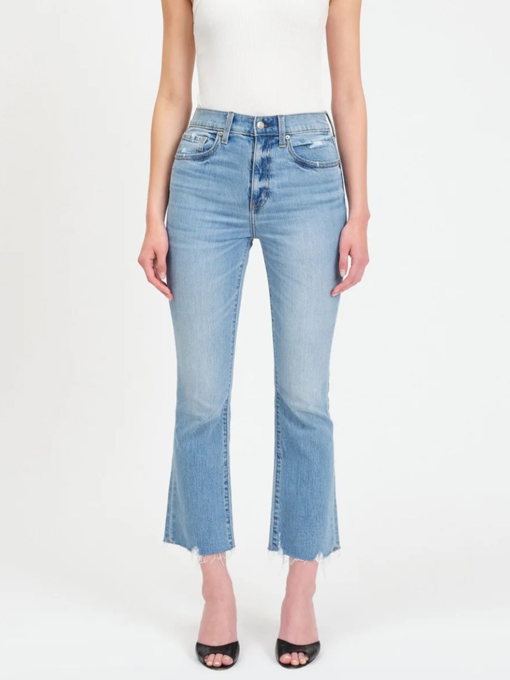 Daze Denim Shy Girl Crop in Marina Vintage